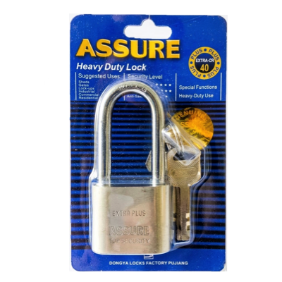 ASSURE 40MM Heavy Duty Padlock LONG SHACKLE